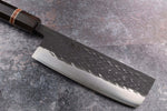 Couteau nakiri 16,5cm japonais artisanal Yuzo Black SLD ébène et cognassier