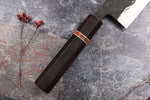 Couteau nakiri 16,5cm japonais artisanal Yuzo Black SLD ébène et cognassier
