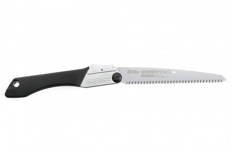 Scie pliante d'élagage Silky Gomboy 121-21 lame droite manche caoutchouc noir 23,3cm