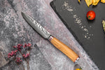 Couteau universel Wusaki Damas 10Cr 12cm manche en olivier