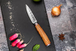 Coffret 3 couteaux Wusaki Damas 10Cr olivier Chef + Universel + Office