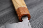 Couteau de chef 21cm japonais artisanal Yuzo SLD olivier et cognassier