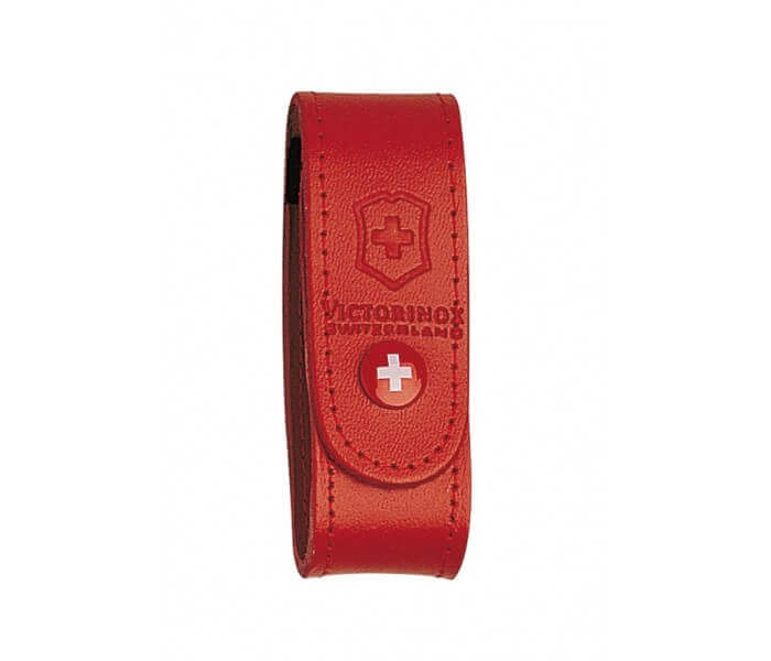 Etui cuir rouge Victorinox pour couteaux suisses 9,1cm - 6 à 14 pièces