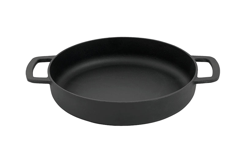 Poêlon Combekk Sous-chef en fonte émaillée noire - 24cm