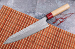 Couteau de chef japonais artisanal Tsunehisa Aogami Super martelé 21cm