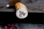 Couteau nakiri Wusaki Damas 10Cr 17cm manche en olivier