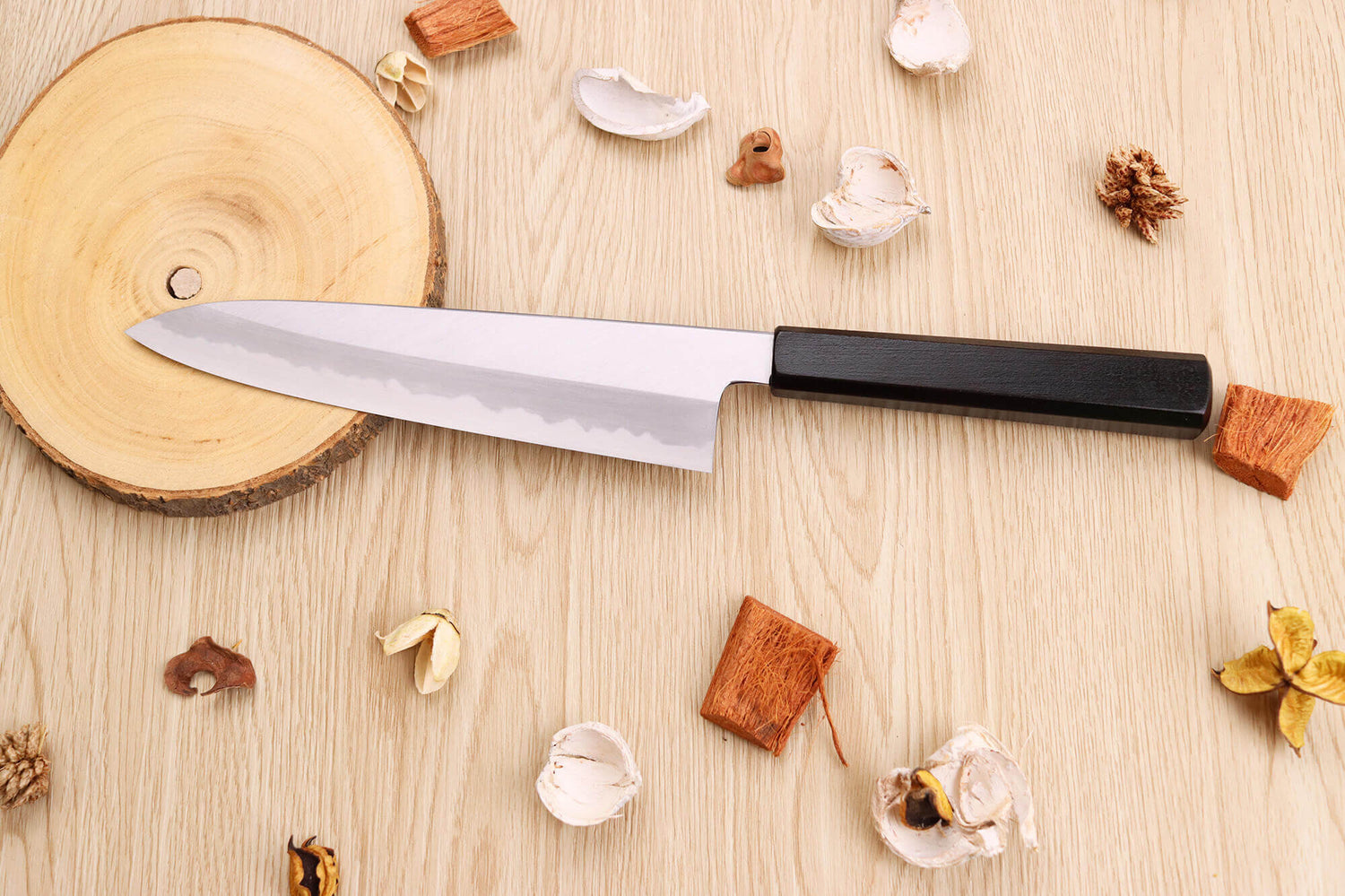 Couteau de chef japonais artisanal Kagekiyo Suri Urushi 21cm