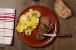 Coffret de 4 couteaux à steak/pizza Arcos lame dentelée 11cm manche en bois de hêtre compressé