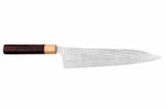 Couteau de chef kiritsuke japonais artisanal martelé Yu Kurosaki senko 24cm acier SG2