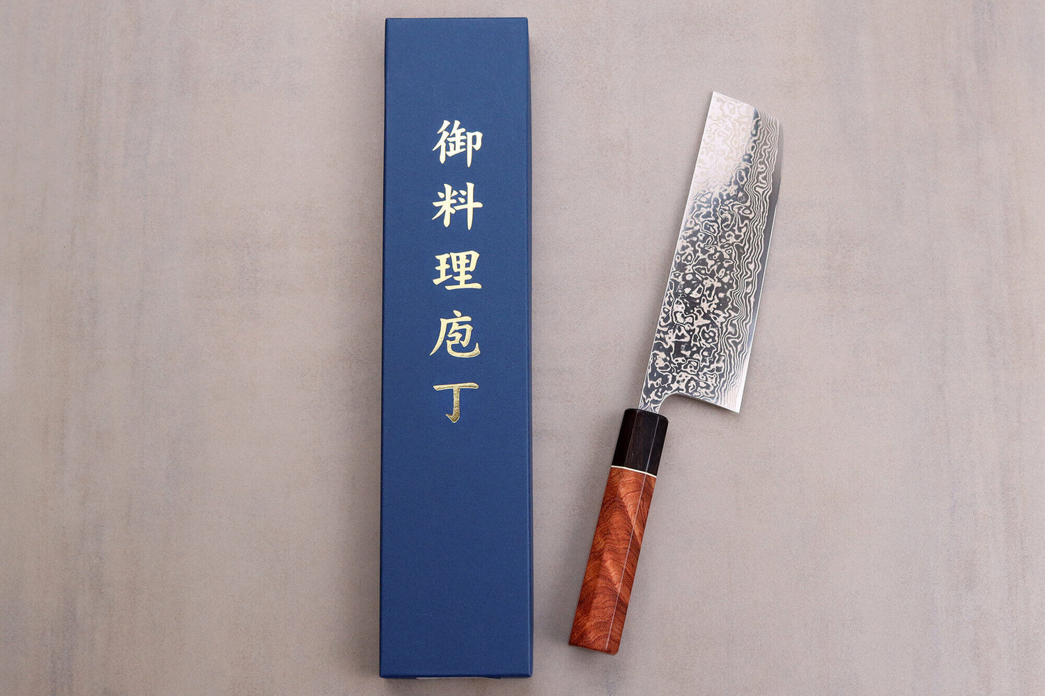 Couteau nakiri 16,5cm japonais artisanal Masashi Yamamoto SLD damas