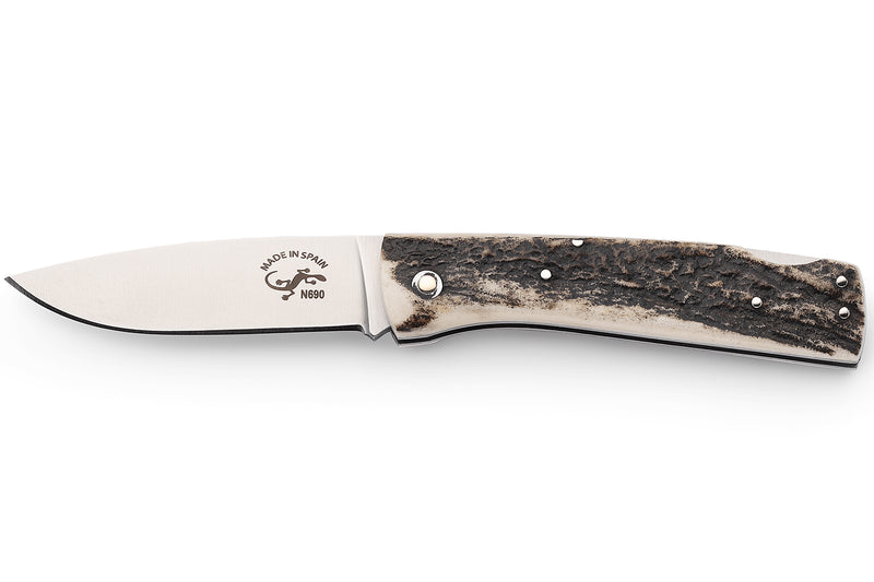 Couteau pliant Salamandra manche corne de cerf 9,5cm