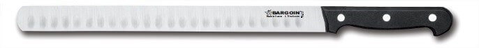 Couteau à jambon alvéolé 28cm largeur 24mm 3 rivets Bargoin