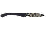 Couteau pliant LUG C63LTB2LG Aigle noir manche en G10 et acier noir 12cm avec clip