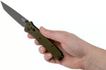 Couteau pliant Benchmade Bailout 537GY-1 manche aluminium anodisé vert 12cm avec brise-vitre