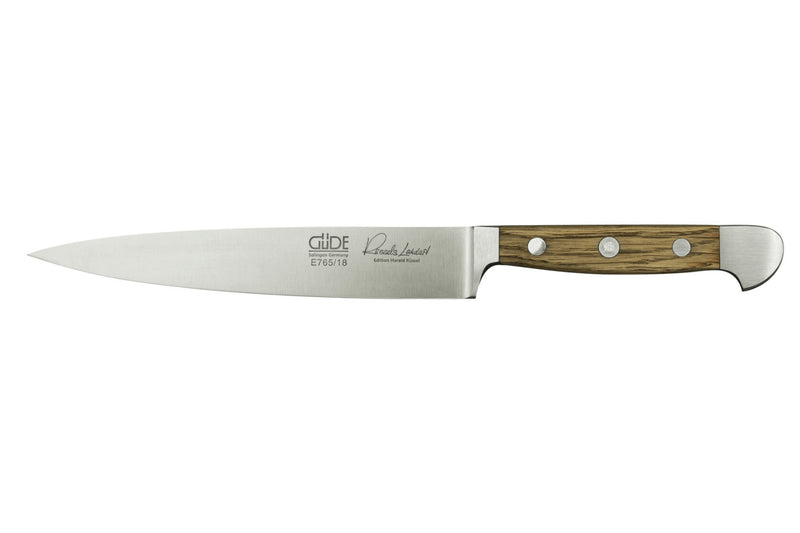 Couteau filet de sole flexible Güde Alpha Chêne 18cm en acier forgé