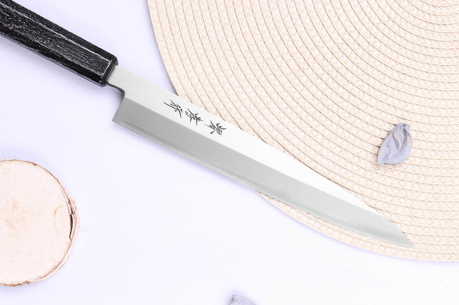 Couteau yanagiba japonais 21cm Sakai Takayuki Nanairo manche en résine ABS laquée