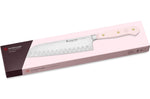 Couteau santoku Wusthof Classic Colour Pink Himalayan Salt forgé lame alvéolée 17cm
