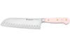 Couteau santoku Wusthof Classic Colour Pink Himalayan Salt forgé lame alvéolée 17cm