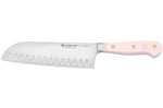 Couteau santoku Wusthof Classic Colour Pink Himalayan Salt forgé lame alvéolée 17cm