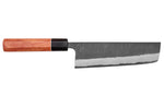 Couteau nakiri 16,5cm japonais artisanal Masashi Yamamoto BS1 Black Nashiji