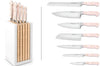 Bloc de 7 couteaux Wusthof Classic Colour Pink Himalayan Salt forgés