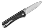 Couteau pliant QSP Hawk 131F manche en fibre de carbone noir et gris 10,5cm
