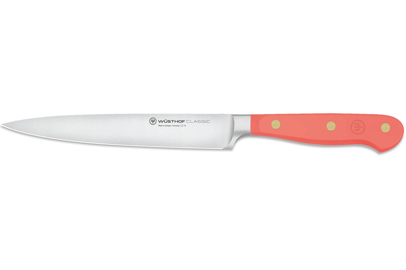 Couteau à trancher Wusthof Classic Colour Coral Peach forgé lame 16cm