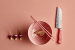 Couteau santoku Wusthof Classic Colour Coral Peach forgé lame alvéolée 17cm