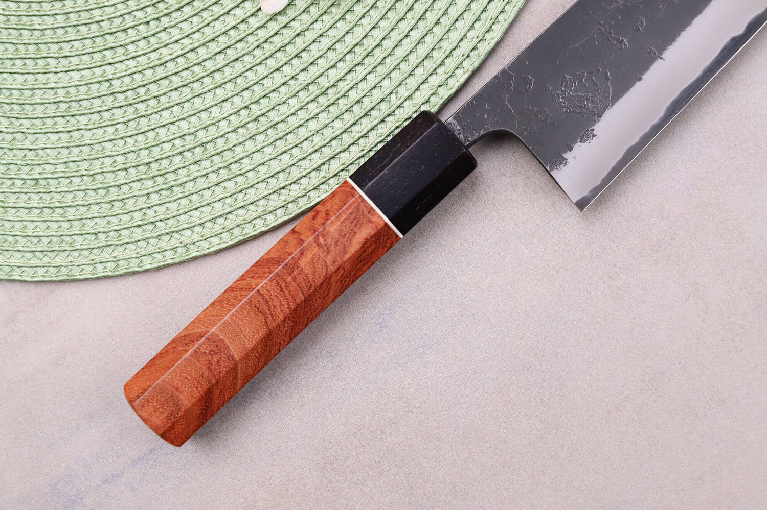 Couteau gyuto 18cm japonais artisanal Masashi Yamamoto BS1 Black Nashiji