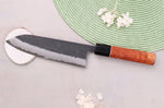 Couteau gyuto 18cm japonais artisanal Masashi Yamamoto BS1 Black Nashiji