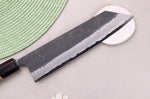 Couteau kiritsuke 21cm japonais artisanal Masashi Yamamoto BS1 Black Nashiji