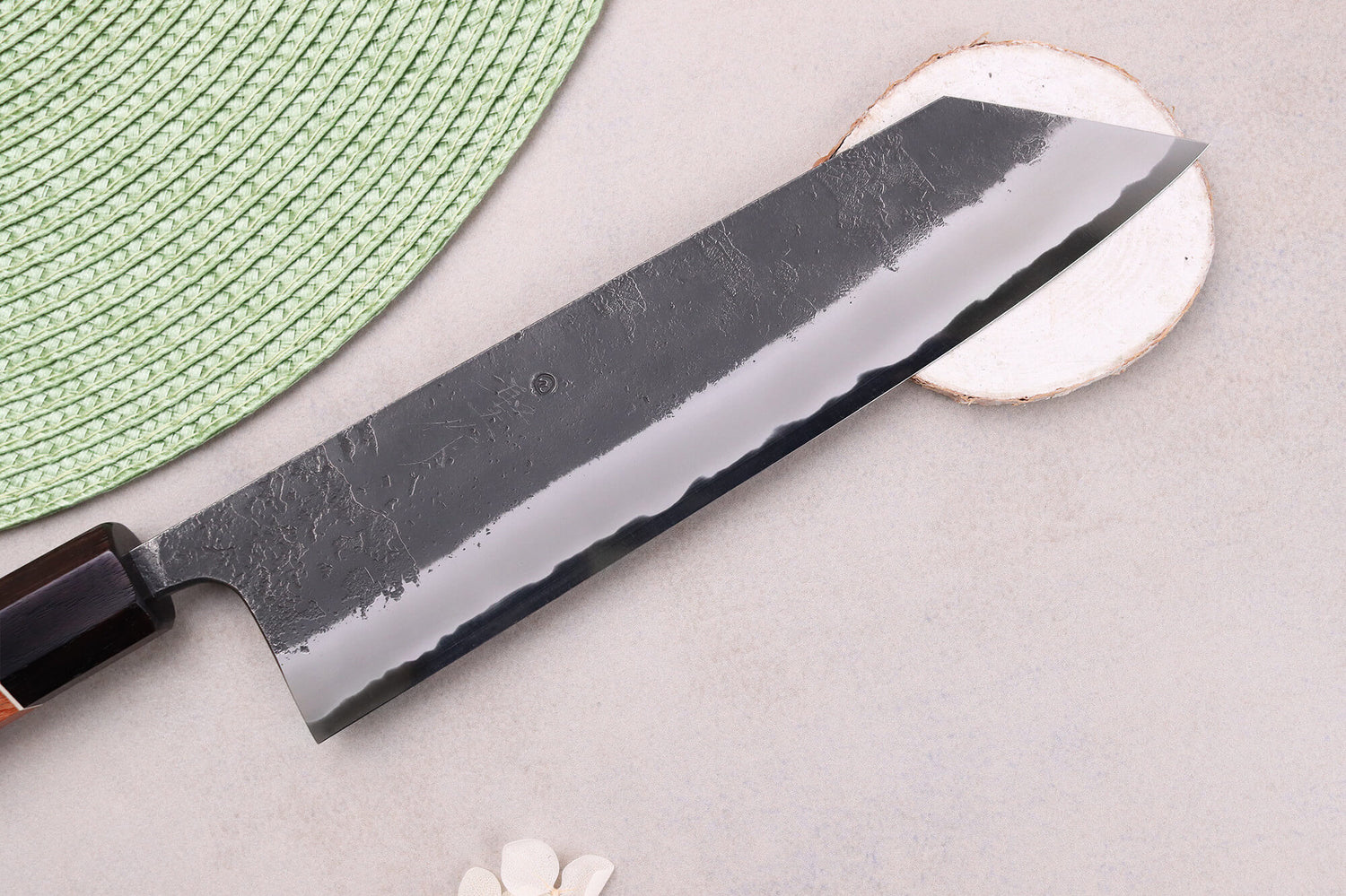Couteau kiritsuke 21cm japonais artisanal Masashi Yamamoto BS1 Black Nashiji