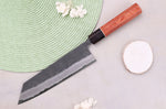 Couteau kiritsuke 21cm japonais artisanal Masashi Yamamoto BS1 Black Nashiji
