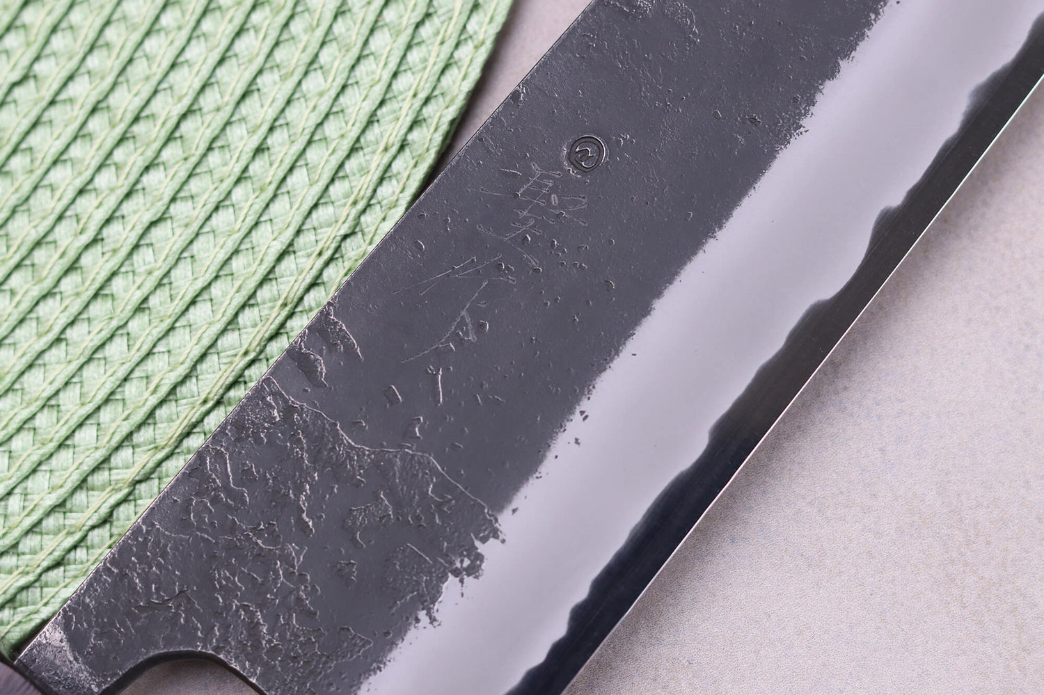 Couteau kiritsuke 21cm japonais artisanal Masashi Yamamoto BS1 Black Nashiji