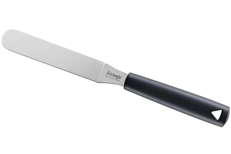 Spatule de pâtissier coudée Triangle professionnelle manche en green grip - 12 cm
