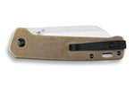 Couteau pliant QSP Penguin 130F manche en laiton stonewashed marron 10,2cm