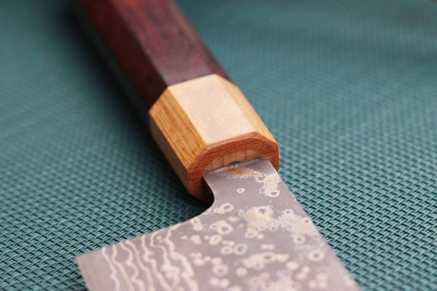 Couteau nakiri japonais artisanal Takeshi Saji VG10 Gold 16,5cm