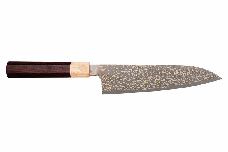 Couteau de chef 18cm japonais artisanal Takeshi Saji VG10 Gold
