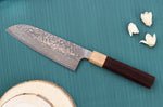 Couteau santoku 16,5cm japonais artisanal Takeshi Saji VG10 Gold