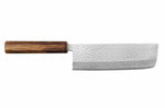 Couteau nakiri 16,5cm japonais artisanal Masutani martelé manche en chêne