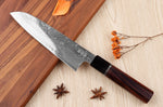 Couteau santoku 19,5cm japonais artisanal Sukenari SG2 damas