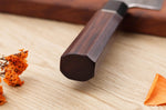 Couteau santoku 19,5cm japonais artisanal Sukenari SG2 damas