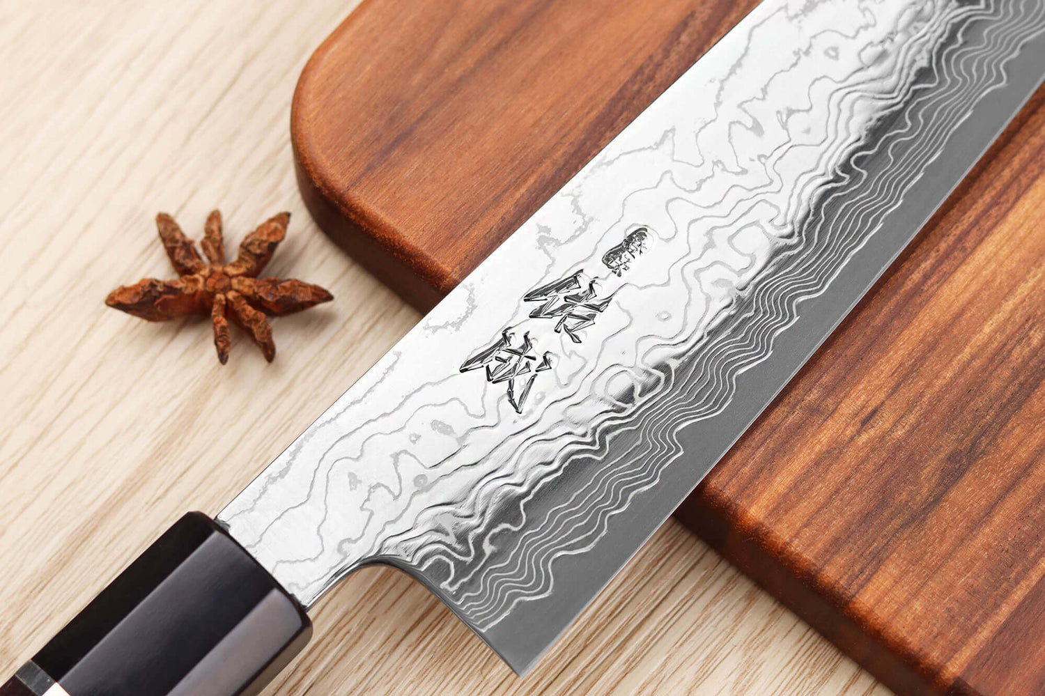 Couteau de chef 21cm japonais artisanal Sukenari SG2 damas