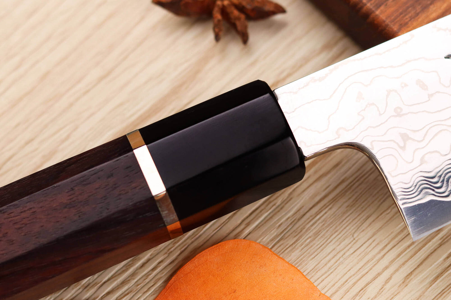 Couteau de chef 21cm japonais artisanal Sukenari SG2 damas