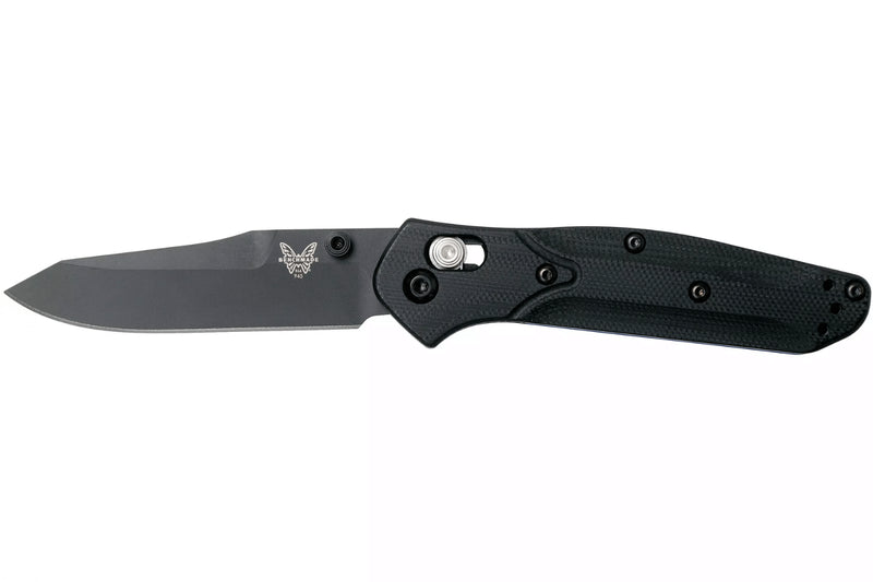 Couteau pliant Benchmade Mini Osborne 945BK-1 lame noire tanto manche G10 noir 9,8cm