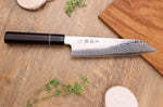 Couteau kiritsuke 21cm japonais artisanal Sukenari ZDP-189 damas manche en ébène