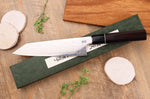 Couteau kiritsuke 21cm japonais artisanal Sukenari ZDP-189 damas manche en ébène