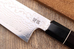 Couteau kiritsuke 21cm japonais artisanal Sukenari ZDP-189 damas manche en ébène