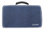 Mallette vide Wusaki bleue pour 21 couteaux et ustensiles + 1 grande poche de rangement