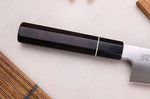 Couteau kiritsuke 21cm japonais artisanal Sukenari ZDP-189 San Maï manche en ébène